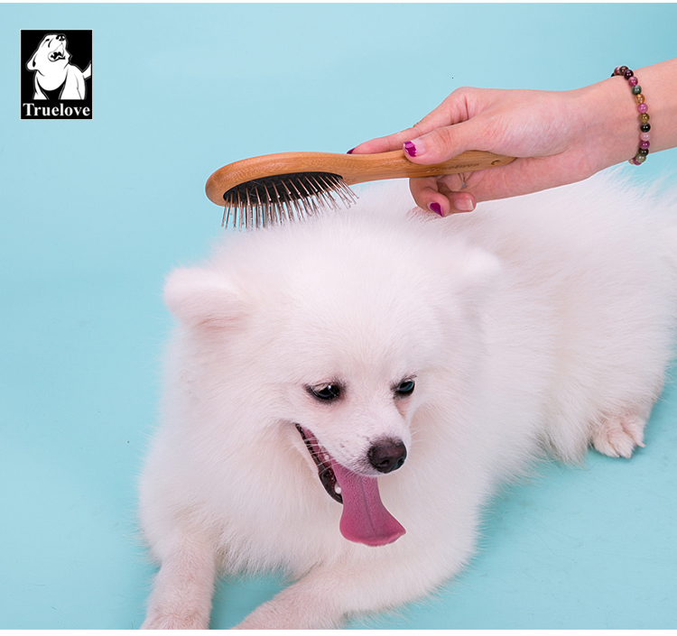 Truelove Premium Pet Grooming Comb: Bamboo Craftsmanship with Stainless Steel Precision (TLK19131)