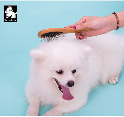 Truelove Premium Pet Grooming Comb: Bamboo Craftsmanship with Stainless Steel Precision (TLK19131)