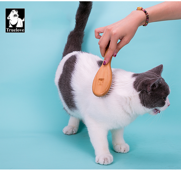 Truelove Premium Pet Grooming Comb: Bamboo Craftsmanship with Stainless Steel Precision (TLK19131)