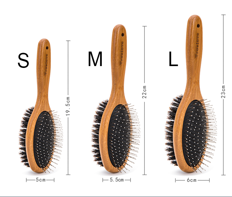 Truelove Ultimate Pet Brush: Bamboo Crafted & Boar Bristle Infused for Gentle Grooming (TLK23131)