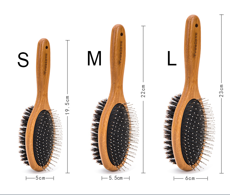 Truelove Ultimate Pet Brush: Bamboo Crafted & Boar Bristle Infused for Gentle Grooming (TLK23131)