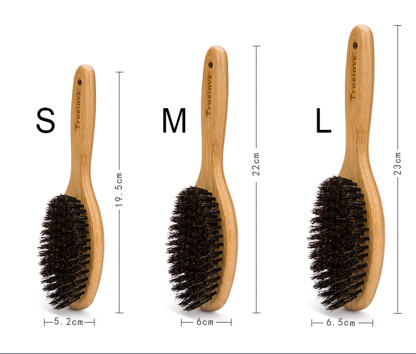 Truelove NatureTouch: Bamboo Handled Brush with Authentic Boar Bristles for Pets (TLK21131)