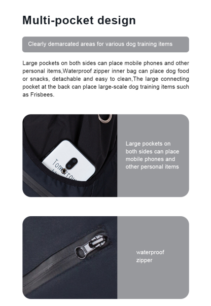 Truelove Reflective Comfortable Waterproof Multi-pocket Design Pet Trainer Dog Training Skirt (TLQ1901)