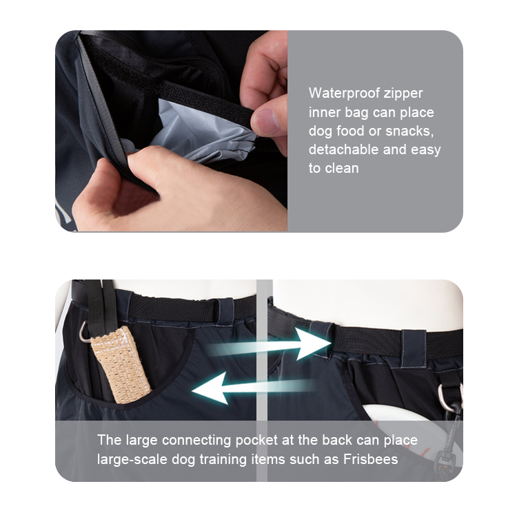 Truelove Reflective Comfortable Waterproof Multi-pocket Design Pet Trainer Dog Training Skirt (TLQ1901)