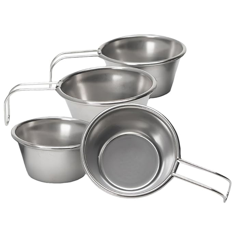 Kubki Termiczne - 50 Ml Kubki Ze Stali Nierdzewnej - 4 Sztuki Kubki Turystyczne Do Campingu Wędrówek Kuchni Plenerowej Grillowania I Sportu