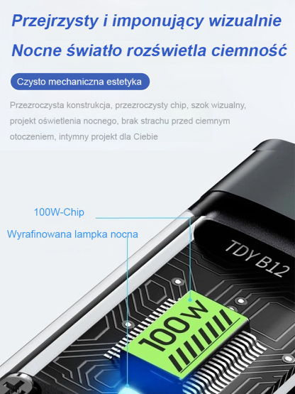 100W USB/Type-C/Lightning 3-w-1 kabel ładujący