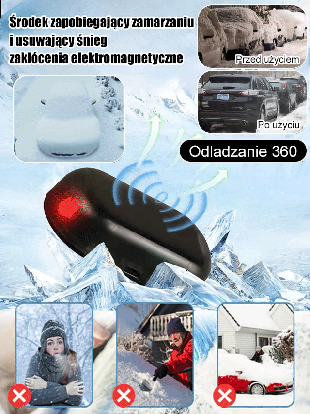 ❄️【Wolny od lodu i śniegu】Przyrząd zapobiegający zamarzaniu ☃️Odmroź swój samochód w ciągu 10 sekund, odpowiedni dla wszystkich modeli!
