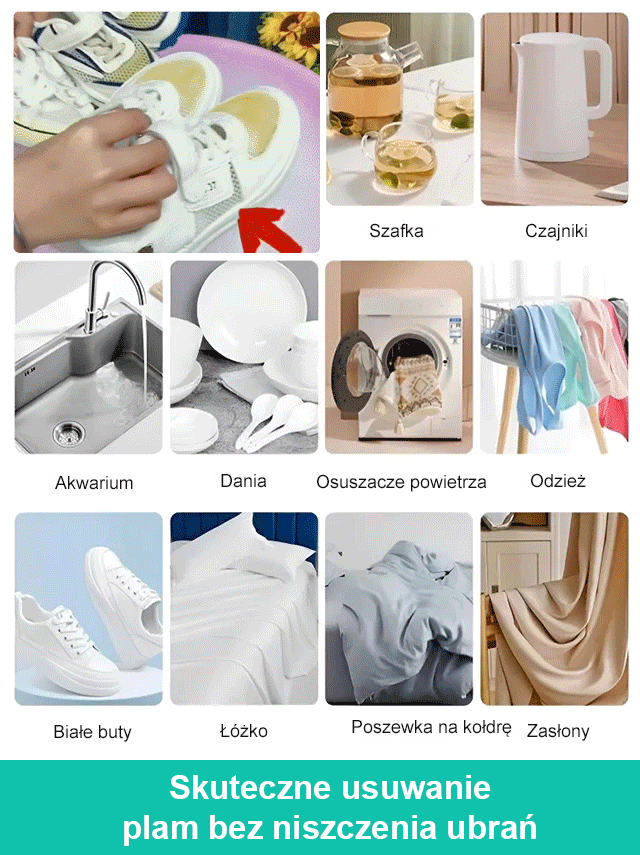 【Cała rodzina czystego】Wielofunkcyjna sól wybuchowa do czyszczenia odzieży, obuwia i domu