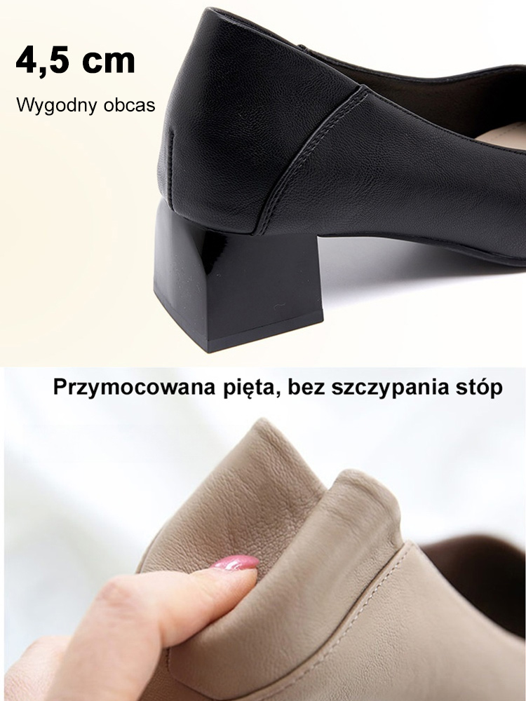 Cztery pory roku, wygodne, niskie, casualowe damskie buty skórzane