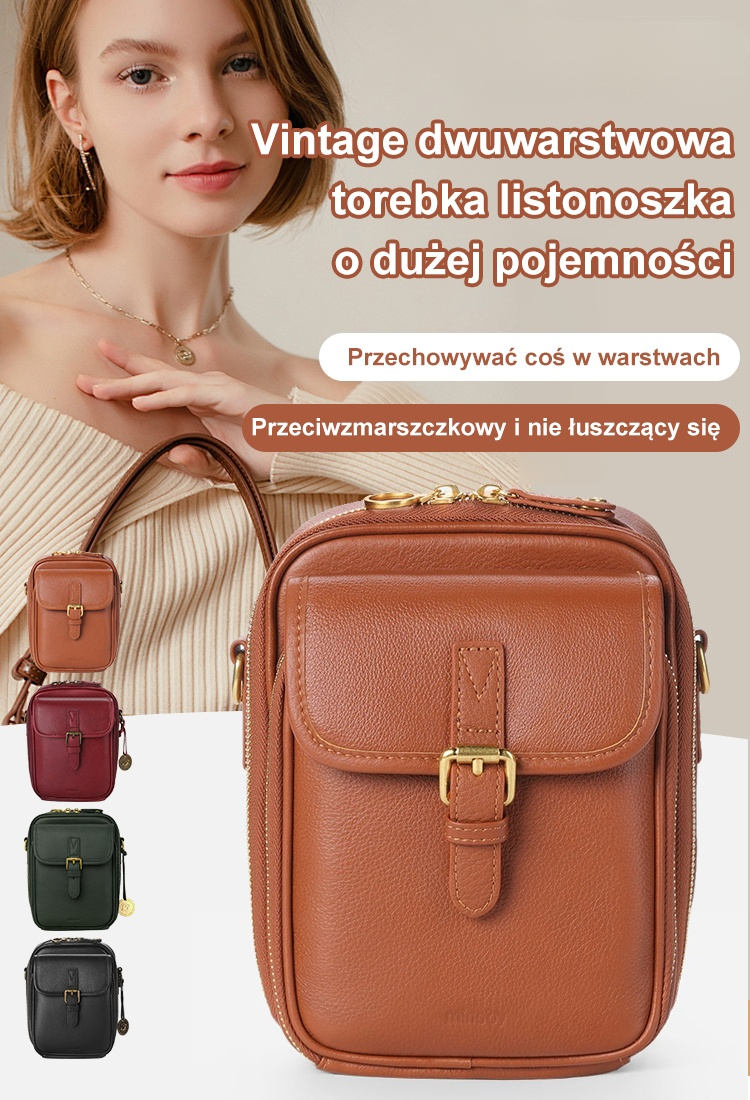 [🌟Retro Dwuwarstwowa torba na ramię o dużej pojemności] Bezpłatna wysyłka zwrotna