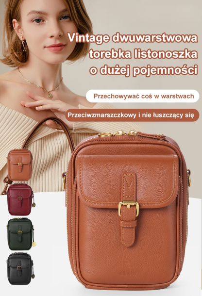 [🌟Retro Dwuwarstwowa torba na ramię o dużej pojemności] Bezpłatna wysyłka zwrotna