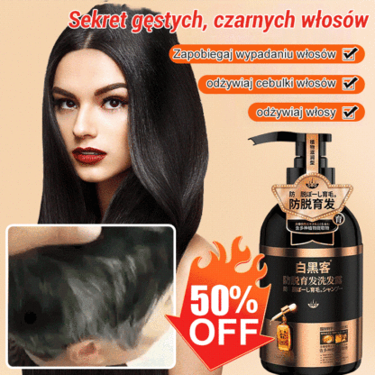 💇‍♀️Szampon do czarnych włosów💯Porost 100 000 włosów w ciągu jednej nocy, dzięki czemu Twoje włosy będą jak wodospad!
