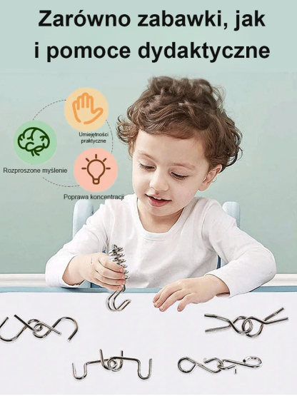 Zabawka edukacyjna z dziewięcioogniwowym pierścieniem odblokowującym