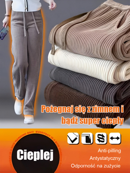 💃 【Zaprojektowane dla Europejek】Spodnie z prostymi nogawkami❄️Jedna para wystarczy, aby wytrzymać mroźną pogodę wynoszącą minus 30° w zimie