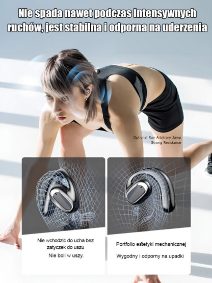 Otwarte stereo otwarte OWS -Bluetooth -earfones