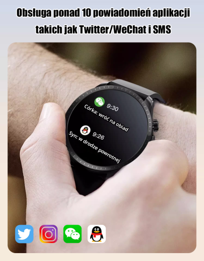 ⌚️【Nieinwazyjny pomiar poziomu glukozy we krwi】Inteligentny zegarek