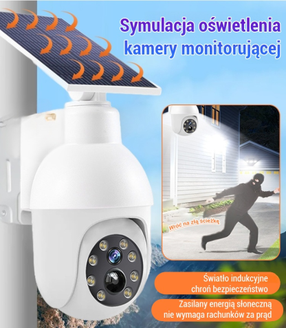 Lampa uliczna z symulowaną kamerą monitoringu🔦