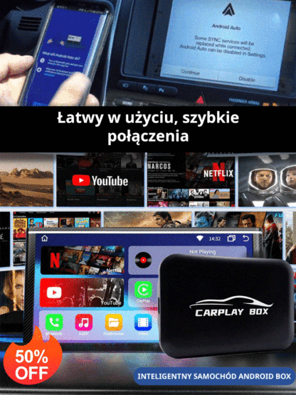Oryginalny przewodowy do bezprzewodowego CARPLAY