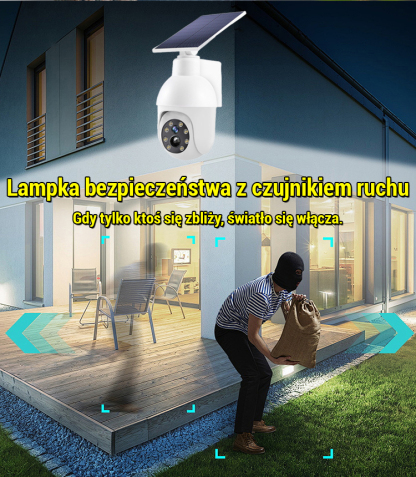 Lampa uliczna z symulowaną kamerą monitoringu🔦