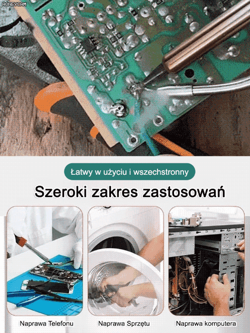 💥【Szybkie nagrzewanie w 3 sekundy】Wielofunkcyjna lutownica z zestawem lutownicy cynowej💫10 razy wydajniejsza niż tradycyjny sprzęt lutowniczy