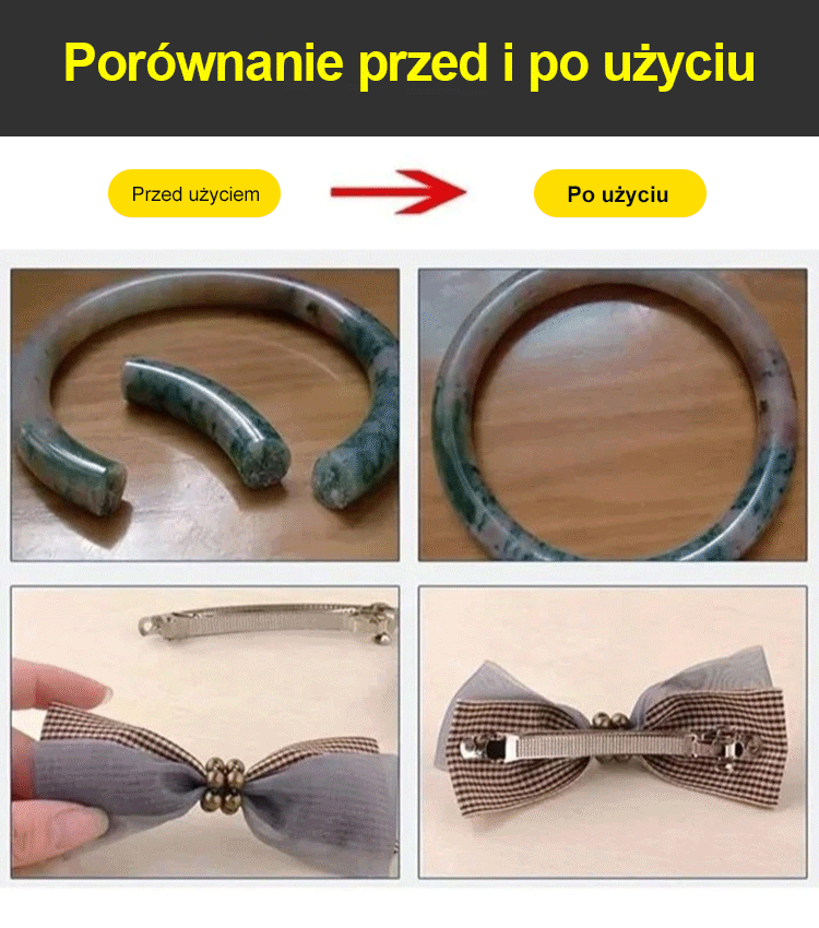 Wodoodporny, przezroczysty, mocny, uniwersalny klej