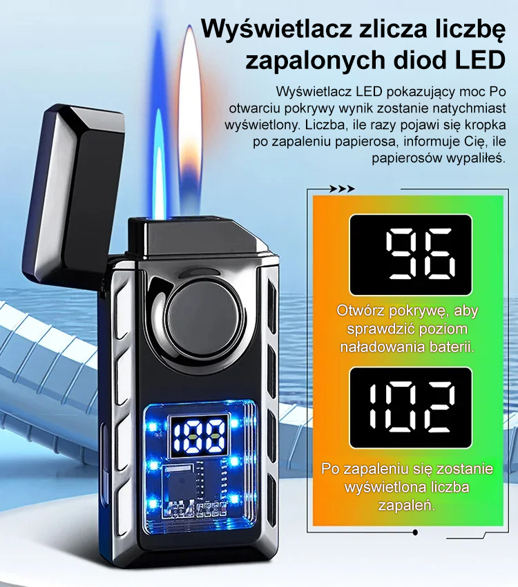 Głosowe sterowanie inteligentną zapalniczką odporną na wiatr