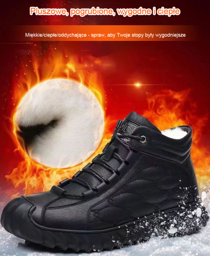 🔥Ciepłe buty narciarskie męskie👍Wykonane z wysokiej jakości skóry naturalnej, miękkie i wygodne, modne i wszechstronne