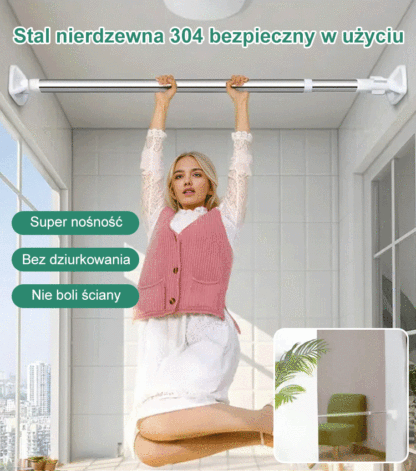 Rozciągany wieszak na pranie bez wiercenia