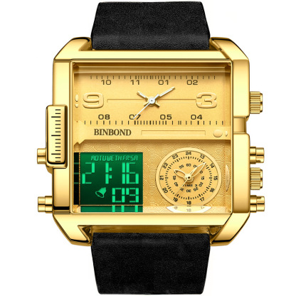 ⌚️Wielofunkcyjny kwadratowy zegarek kwarcowy z dużą tarczą💥 jest teraz w wyprzedaży na koniec roku, skorzystaj z rabatu o połowę