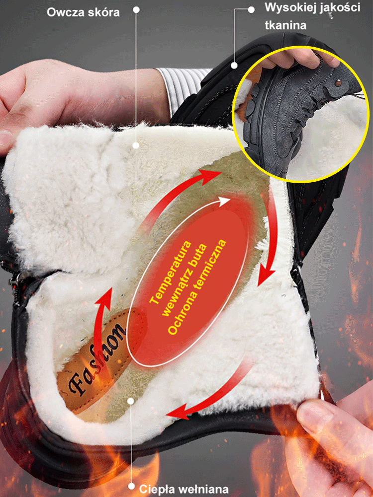👞Zimowe ciepłe bawełniane buty❄️Nawet jeśli temperatura spadnie do minus 30 stopni, moje stopy nie będą odczuwać dyskomfortu