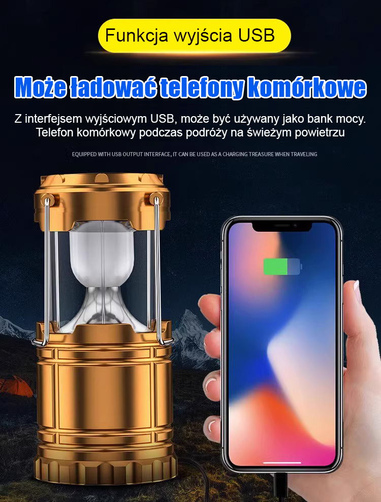 Wodoodporna wielofunkcyjna lampa solarna