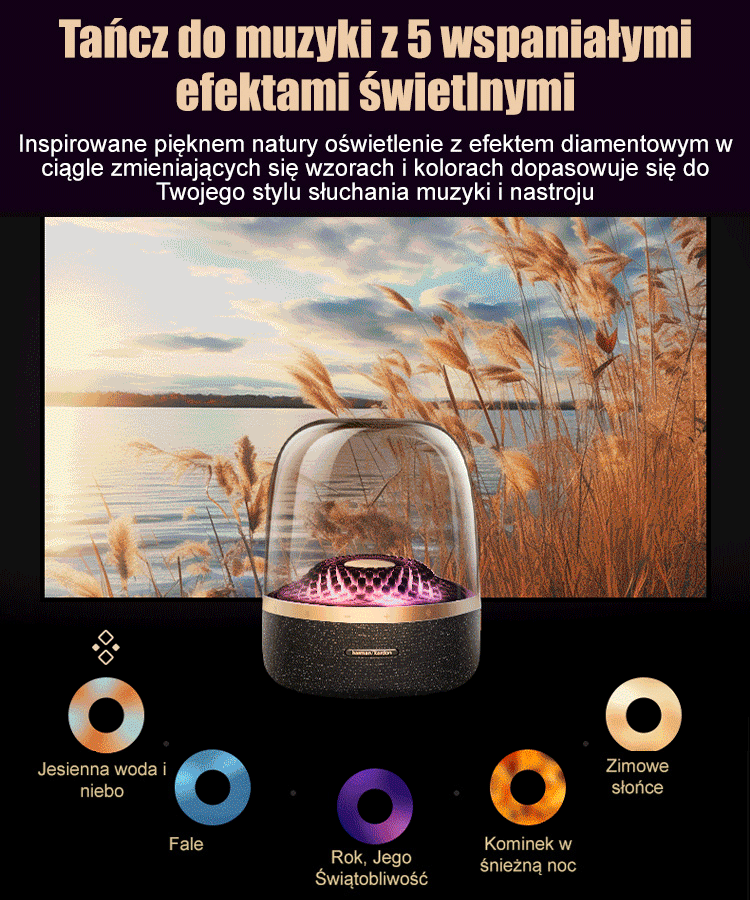🎼 【Poczuj miliony jakości dźwięku】Nowy, przeszklony, kolorowy głośnik Bluetooth🎧W chwili, gdy zabrzmi muzyka, cały świat jest mój!