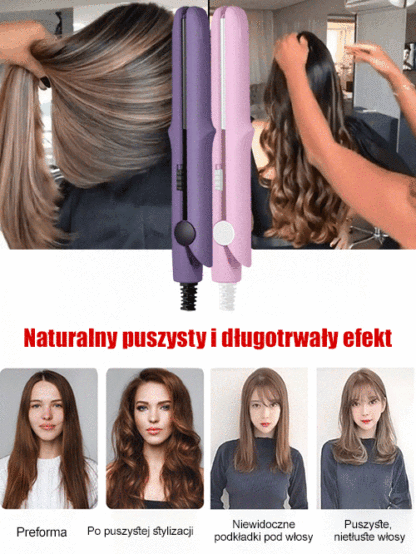 💫Mini szyna ceramiczna💯Stwórz idealną fryzurę w 3 sekundy, nawet początkujący mogą szybko zacząć!