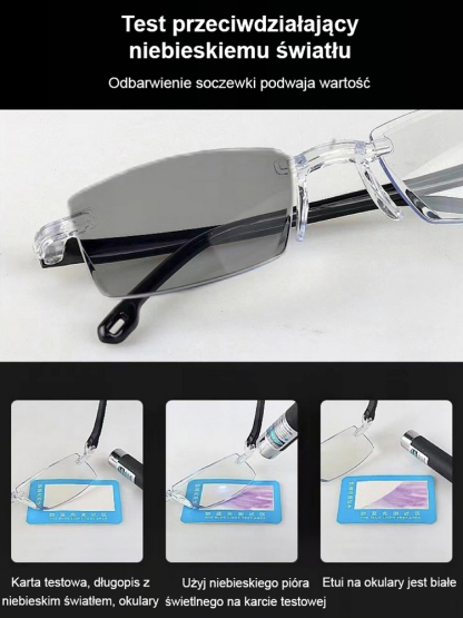 👓Zmieniające kolor okulary do czytania zapobiegające niebieskiemu światłu🔔Z łatwością uzyskaj inteligentny zoom 100-700°!