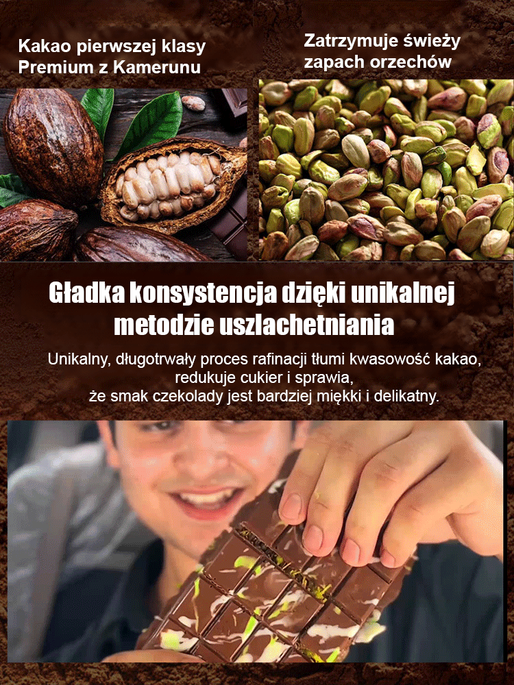 👍Czysta, bogata czekolada najwyższej jakości, połączona z absolutnie pysznymi nadzieniami!