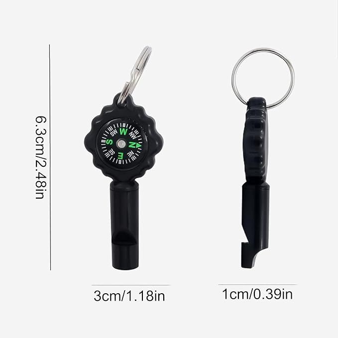 Survival z kompasem, produkty kempingowe na świeżym powietrzu Kompas | Sprzęt outdoorowy, kompas 2 w 1 z czystym, głośnym dźwiękiem do wspinaczki, polowania, pływania kajakiem