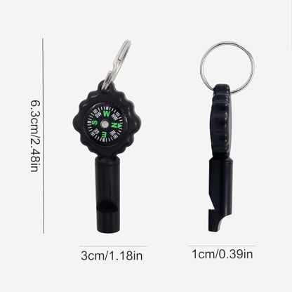 Survival z kompasem, produkty kempingowe na świeżym powietrzu Kompas | Sprzęt outdoorowy, kompas 2 w 1 z czystym, głośnym dźwiękiem do wspinaczki, polowania, pływania kajakiem