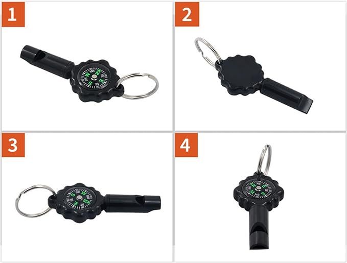 Survival z kompasem, produkty kempingowe na świeżym powietrzu Kompas | Sprzęt outdoorowy, kompas 2 w 1 z czystym, głośnym dźwiękiem do wspinaczki, polowania, pływania kajakiem