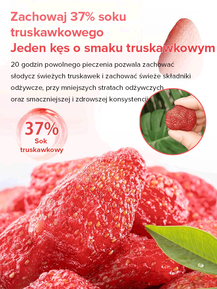 Suszone owoce truskawki premium