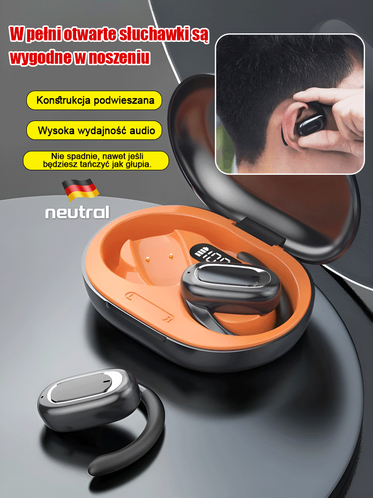 Otwarte stereo otwarte OWS -Bluetooth -earfones