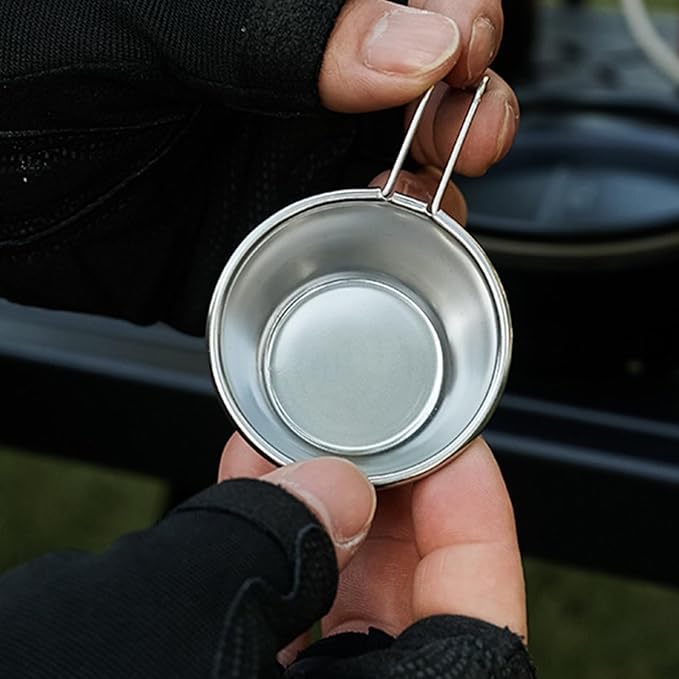 Kubki Termiczne - 50 Ml Kubki Ze Stali Nierdzewnej - 4 Sztuki Kubki Turystyczne Do Campingu Wędrówek Kuchni Plenerowej Grillowania I Sportu