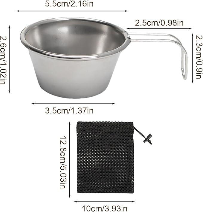 Kubki Termiczne - 50 Ml Kubki Ze Stali Nierdzewnej - 4 Sztuki Kubki Turystyczne Do Campingu Wędrówek Kuchni Plenerowej Grillowania I Sportu
