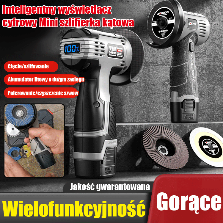 🌟 【Inteligentny wyświetlacz】 Niemiecka wielofunkcyjna mini szlifierka kątowa