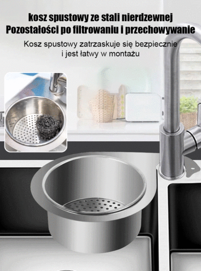 🥬【Brak zużycia przez 10 lat】Kosz ociekowy ze stali nierdzewnej 304🥦Łatwy do filtrowania, nie pozostawia śladów, zapobiegając rozwojowi bakterii