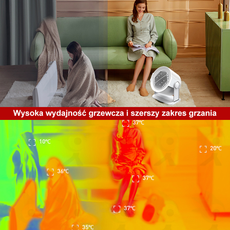 【Oszczędność energii i stała temperatura】Tylko jedna kilowatogodzina dziennie, ciche i wydajne ogrzewanie 🔇🔥