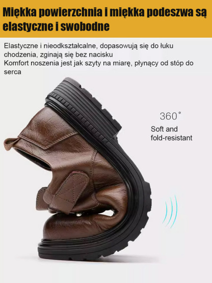 Męskie półbuty robocze w stylu retro