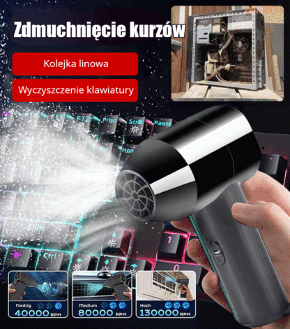💨Przenośna suszarka do włosów💥Poziom burzy! Prędkość sięga aż 130 000 obr./min, a najszybsza to 2000 obr./min!