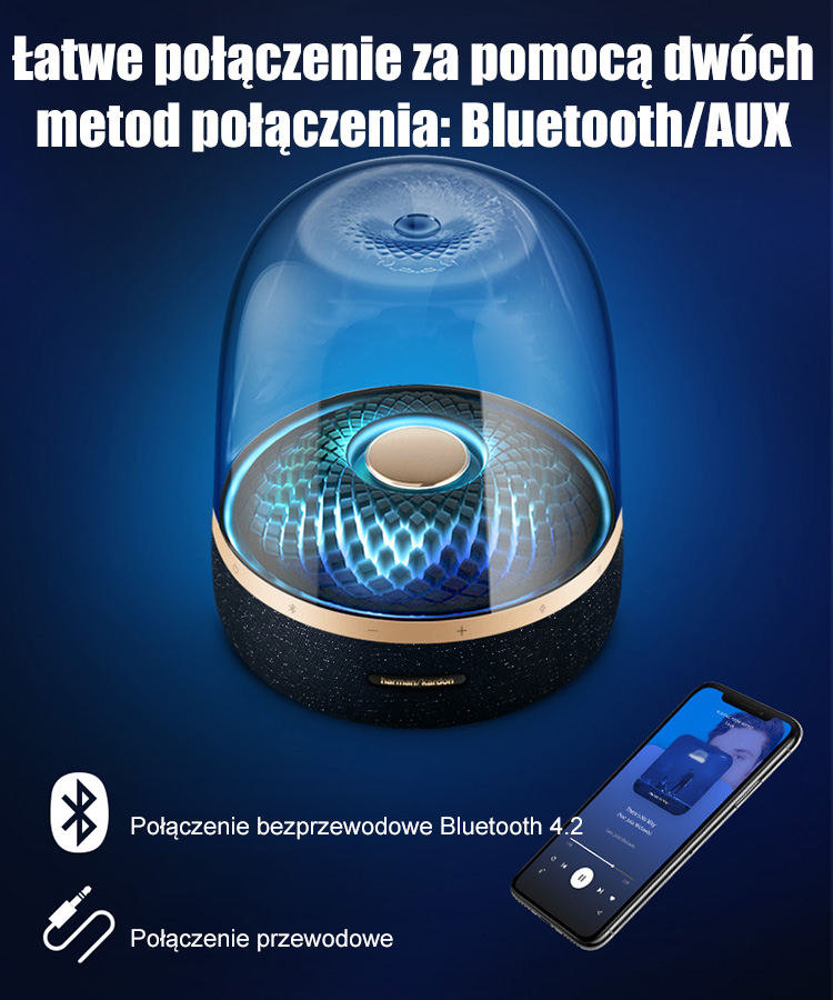🎼 【Poczuj miliony jakości dźwięku】Nowy, przeszklony, kolorowy głośnik Bluetooth🎧W chwili, gdy zabrzmi muzyka, cały świat jest mój!