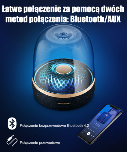 🎼 【Poczuj miliony jakości dźwięku】Nowy, przeszklony, kolorowy głośnik Bluetooth🎧W chwili, gdy zabrzmi muzyka, cały świat jest mój!