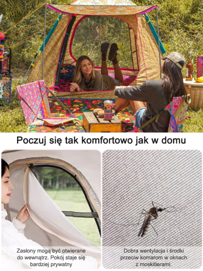 W pełni automatyczny, szybko otwierający się namiot kempingowy
